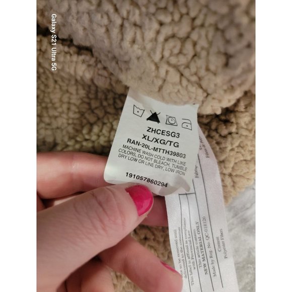 Wrangler Sherpa Lined Button Up Shirt Mens XL‎ Green Black LS Shacket - Picture 3 of 10